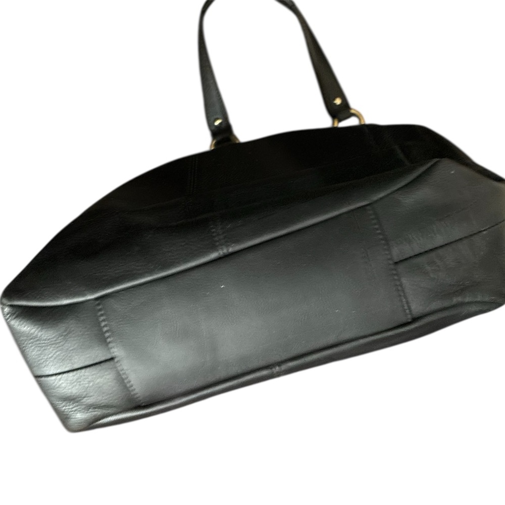 Coach Campbell F24686 Black Leather Hobo Shoulder Bag Purse Brass Buckle Handbag - Picture 4 of 10